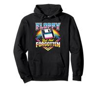 FLOPPY BUT NOT FORGOTTEN - retro computer nerd disk jokes Pullover Hoodie