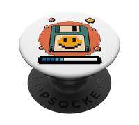 Floppy Disk Pixel Tech Nerd Retro Computer PopSockets Adhesive PopGrip
