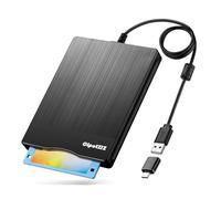 Floppy Disk Reader 3.5 inch External USB A&C Floppy Disc Drive 3 1/2 Floppy Disk Drive/Converter/Player/Reader/Transfer for Laptop Desktop PC Compatible with Windows 11/10 (Brushed Texture)