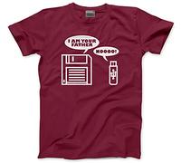 Floppy Disk USB I am Your Father - Mens and Youth Unisex T-Shirt - Funny Computer IT L Maroon
