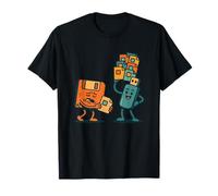 Floppy Disk vs USB Drive - Sarcastic 80s Joke Humor Sarcasm T-Shirt