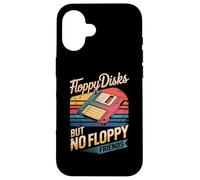 Floppy Disks But No Floppy Friends Retro Tech Humor Lover Case for iPhone 16