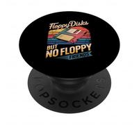 Floppy Disks But No Floppy Friends Retro Tech Humor Lover PopSockets Adhesive PopGrip