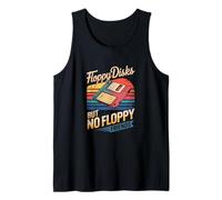 Floppy Disks But No Floppy Friends Retro Tech Humor Lover Tank Top