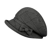 Floppy Hats for Men Women's Autumn and Winter Dome Casual Fisherman Pot Hat Small Bowler Hat Beach Dress (Grey, M)