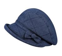 Floppy Hats for Men Women's Autumn and Winter Dome Casual Fisherman Pot Hat Small Bowler Hat Beach Dress (Navy, M)