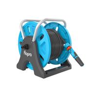 FLOPRO-Garden Hose Reel 25m: 2-in-1 Ideal as Free Standing or Wall Mounted Hose Reel. Robust Frame for Stability. Complete with FLOPRO Hose Pipe
