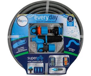 Flopro Hose Starter Set: All-in-One Garden Watering Solution 15m