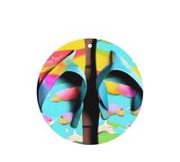 Flops Slippers Art Sandals Printing 10 Pcs Car Air Freshener Fragrant Sheets,Car Hanging Accessories With Strings For Decor