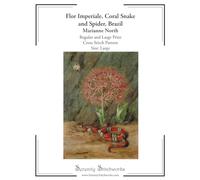 Flor Imperiale, Coral Snake and Spider, Brazil Cross Stitch Pattern - Marianne North - Large Size Edition: Regular and Large Print Cross Stitch Pattern