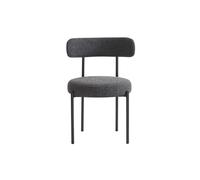Flora Dining Chair - Charcoal Boucle - Pack of 2 - Charcoal Boucle
