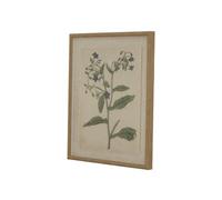 Sostter Borage Linen Wall Art with Beaded Wooden Frame in Natural Sostter Natural