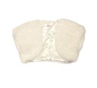 Flora Faux Fur Satin Lined Bridal Shrug/Wedding Bolero,S-XL,Code 17 (Small-Medium, Ivory)