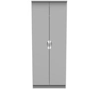 Flora Grey Ash 2 Door Plain Tall Wardrobe