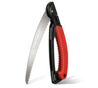FLORA GUARD 10 Inch Folding Pruning Saw - Hand Garden Saw for Trees with Non-Slip Handles and Safey Lock, Sturdy and Lightweight