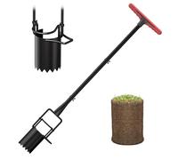 FLORA GUARD Bulb Planter Tool Long Handle, Serrated Base Gardening Bulb Transplanter with Soft Grip, Carbon Steel Seed Planting Tools for Digging Holes to Plant Tulips, Iris, Daffodils