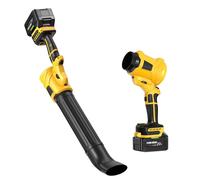 FLORA GUARD Cordless Leaf Blower 600W - 21V Electric Handheld Leaf & Snow Blower, 50m/s High-Speed Airflow, 6-Speed Adjustable, 180° Rotating Handle, 2×4000mAh Batteries & 2A Charger with Storage Case