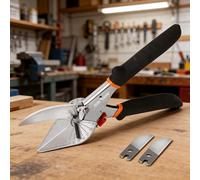 FLORA GUARD Lengthen Miter Shears - 45 to 135 Degree Multi Angle Trim Cutter, Gasket Shear for Cutting Soft Wood, Plastic, PVC and More, Including 2 Spare Blades (JDJ-2)