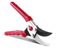FLORA GUARD Secateurs, 8.5 Inch Traditional Bypass Pruning Shears, Professional Tree and Branch Garden Pruner (Red)