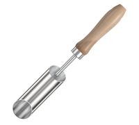 FLORA GUARD Stainless Steel Small Bulb Planter Tool, 30cm Garden Transplanter Didder with Wooden Handle, Manual Hole Digger for Planting Bulbs, Seeds & Seedlings