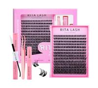 Flora Lash Clusters Kit D Curl Eyelash Clusters Kit Cluster Eyelash Extensions Lashes Clusters Kit Pestañas Postizas Naturales Lash Extension Kit+Lash Bond&Seal,Lash Glue Remover,Tweezers(Flora Kit)