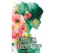 Flora - Libreta de Puntos: Planificador Dot Grid para Notas y Journaling | Silueta Femenina Floral en Acuarela | Diario 120 Páginas Punteadas 15x23 cm | Tapa Blanda Mate