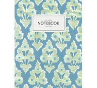 Flora Notebook - Pretty block print floral design - Blue Green Blue - Paperback notebook - A4 - 8.5 x 11 inches: Unleash Your Creativity with Our ... Writing, Sketching, and Journaling in Style!