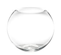 Floracraft 25cm Clear Glass Fish Bowl - Round Bubble Vase for Flowers, Terrarium, Floating Candles & Wedding Centrepieces