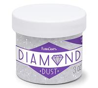 FloraCraft Diamond Dust Glitter 3 Ounce Clear Glass