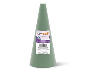 FloraCraft Floral Dry Foam Cone 3.8 Inch x 8.8 Inch Green