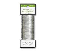 FloraCraft Floral Wire 26GA, Carbon Steel, Bright Silver, 270 Foot (Pack of 1)