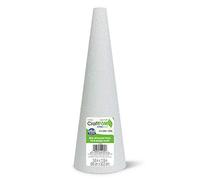 Floracraft Styrofoam Cone-12-inch x 4-inch, Foam, White, 3.8x11.8 Inch (Pack of 1)