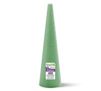 FloraCraft Styrofoam Shrink Wrapped Cone, 18 by 5-Inch, Green