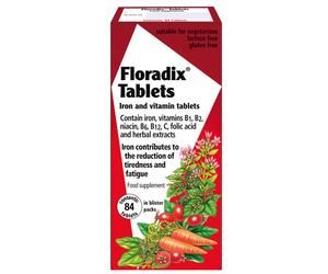 Floradix Iron and Vitamin Tablets - 84 Tablets Relief Immune Support