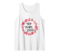 Floral 101 Years Loved Women 101 Years Old Cool 101th B-Day Tank Top