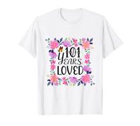 Floral 101st Birthday Present Men Women 101 Years Loved T-Shirt