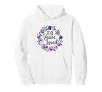Floral 109 Years Old 109th Birthday Women's 109 Years Loved Pullover Hoodie