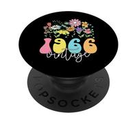 Floral 1966 Vintage 60 Years Old Bday 60th Birthday Flowers PopSockets Adhesive PopGrip