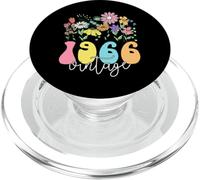 Floral 1966 Vintage 60 Years Old Bday 60th Birthday Flowers PopSockets PopGrip for MagSafe