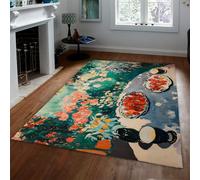 Floral 60x90 Entryway Rug Washable Area Rugs for Living Room Kitchen Bathroom Laundry Nursery Bedside Thin Still Life Strawberry Table Painting Door Mat Indoor Non-slip Doormat Throw Carpet Rugs