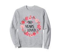 Floral 98 Years Loved Women 98 Years Old cool 98th Birthday Sweatshirt