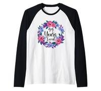 Floral 99 Year Old 99th Birthday Women Funny 99 Years Loved Raglan Baseball Tee
