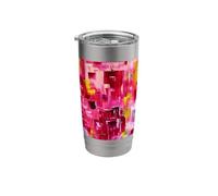 Floral Abstract Roses Contemporary Art Patterned Design Stainless Steel Insulated Tumbler
