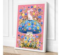 Floral Abundance Botanical Canvas Wall Art Print 24x16 Inch