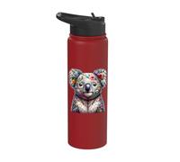 Floral Aesthetic Koala Lover Stuff Australian Koala Bear Stainless Steel Insulated Water Bottle