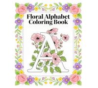 Floral Alphabet Coloring Book: kids activity book