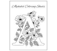Floral Alphabet Coloring Sheets (Coloring Books)