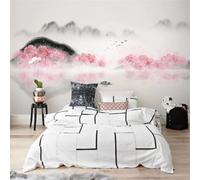 Floral Alpine Landscape 416(W) X254(H) Cm 3D Wall Murals Wallpaper, 3D Wall Mural Space Decor Paintings Pre-Paste Wall Paper, Suitable for Tv Background Wall Living Room and Bedroom Wa-544960