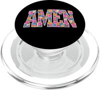 Floral Amen Christian Jesus Easter Day Faith Amen Easter PopSockets PopGrip for MagSafe