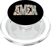Floral Amen Christian Jesus Easter Day Faith Amen Easter PopSockets PopGrip for MagSafe